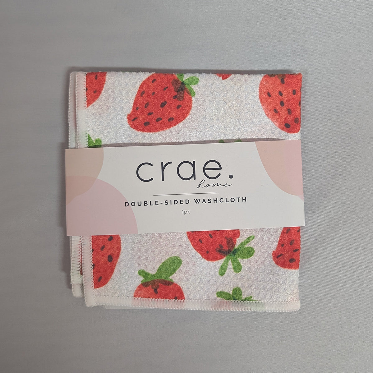 Washcloth, Double-sided, Strawberry Days