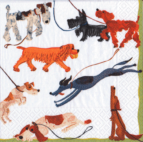 Cocktail Napkin-Dogs