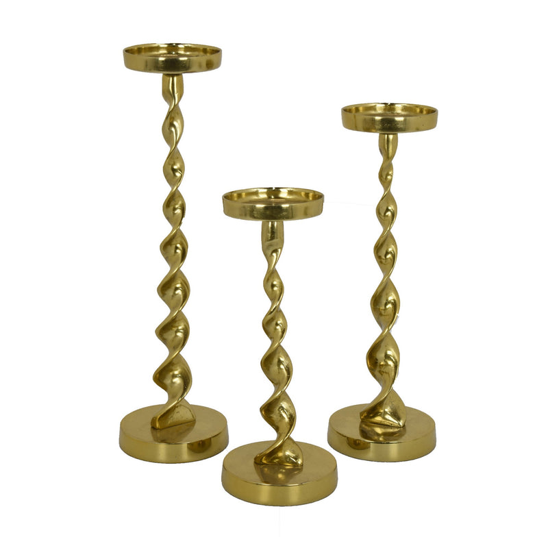 Twisted Candleholder - Gold