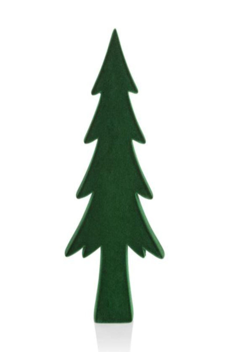 Green Flocked Tree - 11.25"