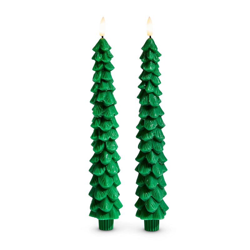 Taper Candles, Green Tree 10.5"