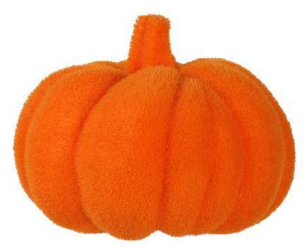 Flocked Pumpkin - Orange