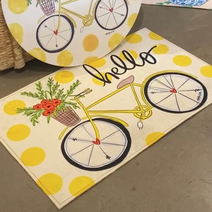 Hello Yellow Floormat