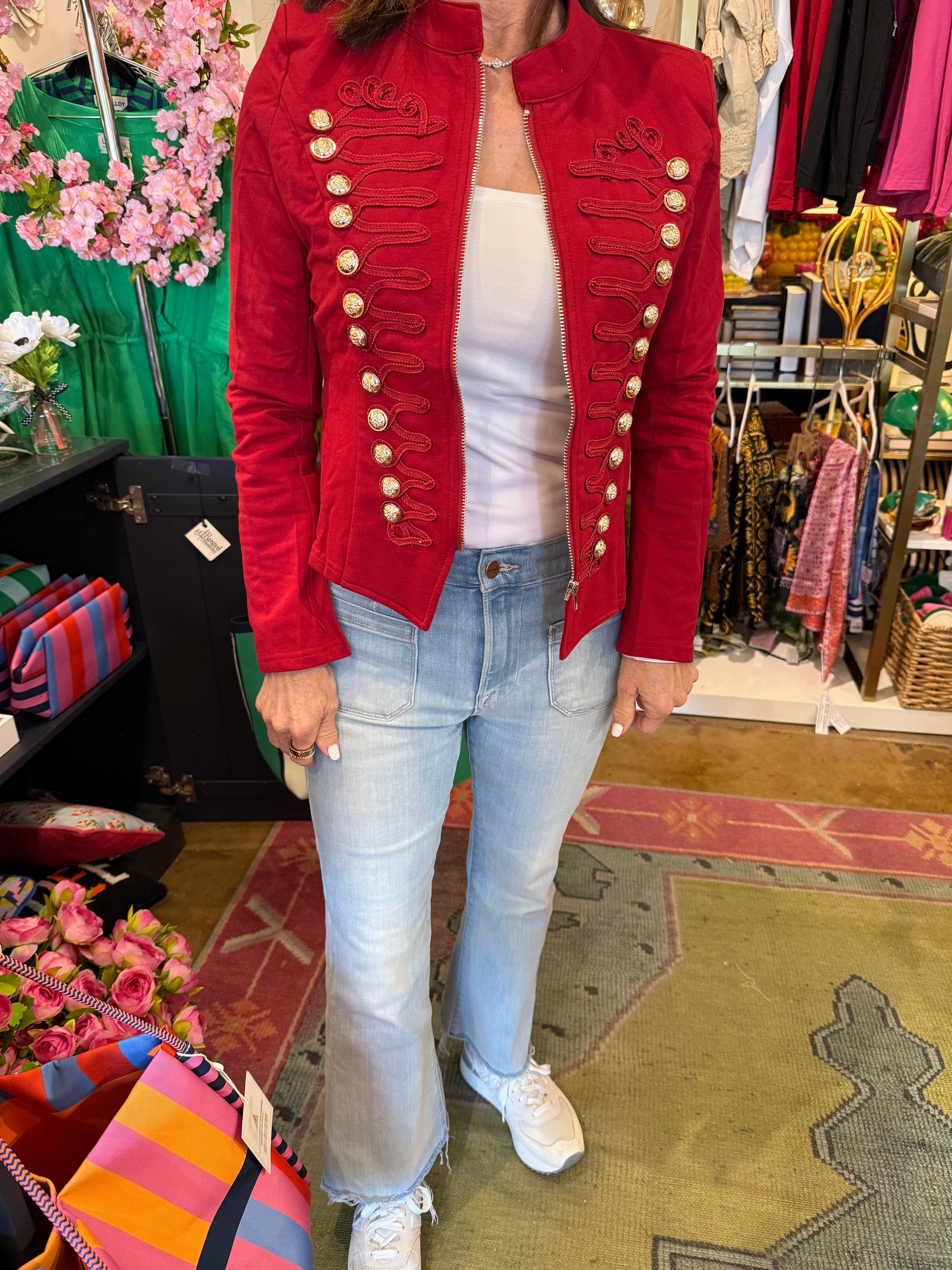 Military Jacket Red - Extra Large