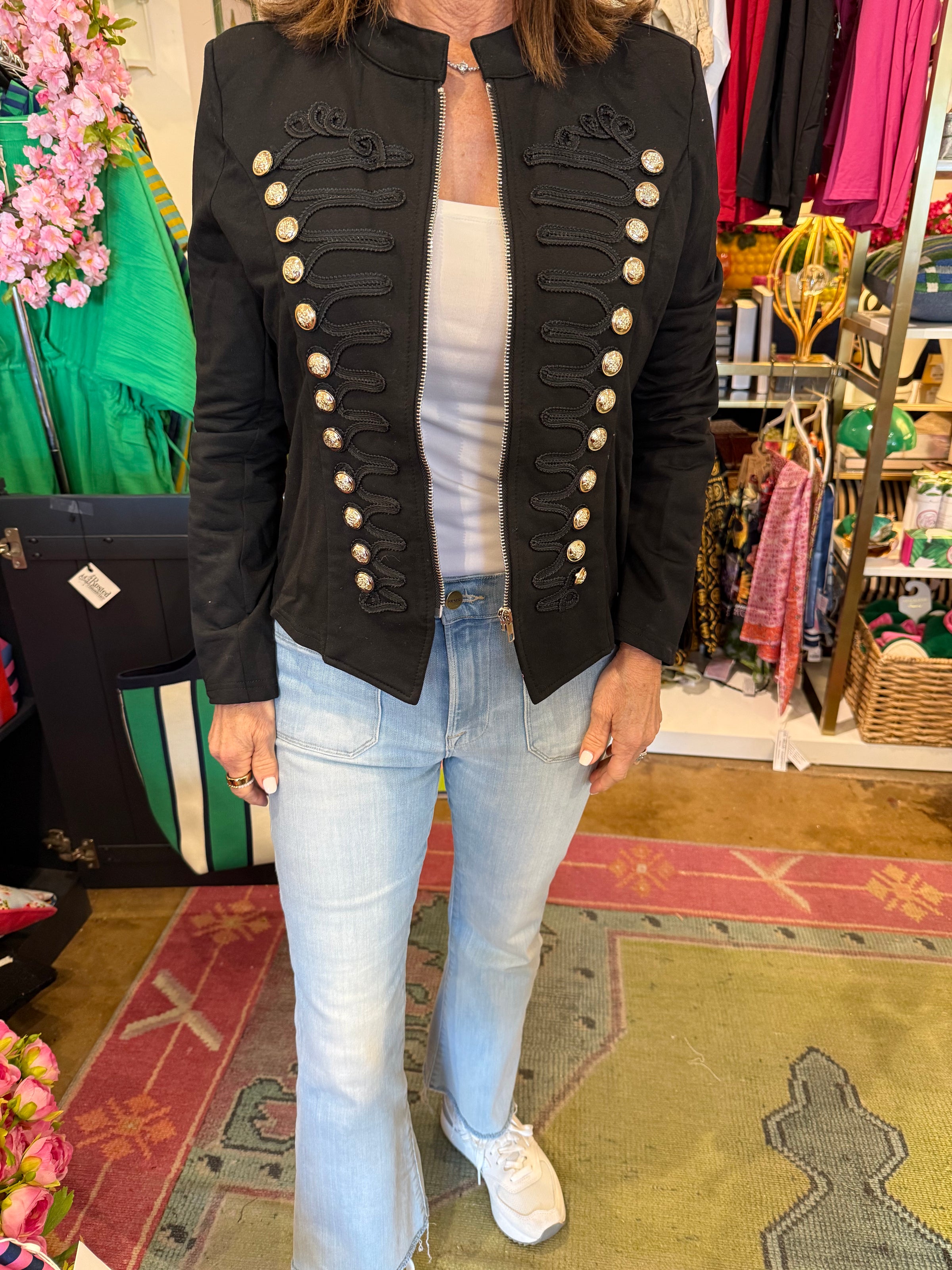 Military Black Jacket - Medium