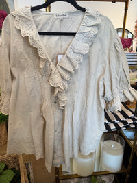 Tan Blouse, hand-made