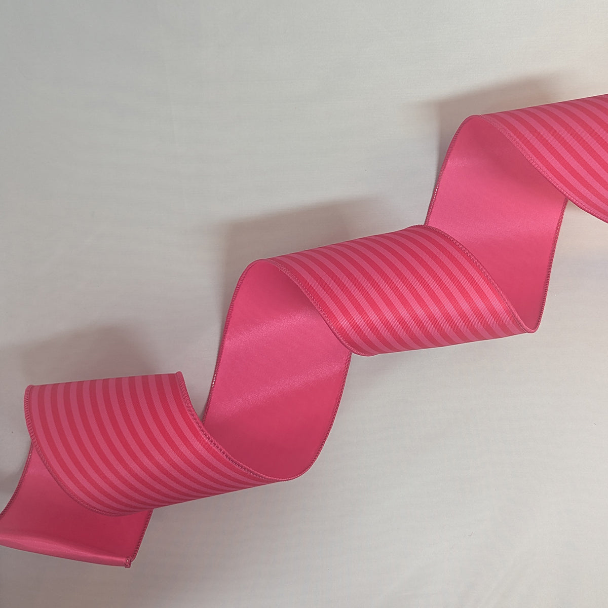 Ribbon Bolt - Pink Monochrome Stripes 4"