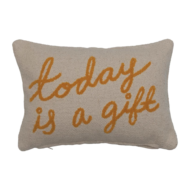 Lumbar Pillow "Today is a Gift"