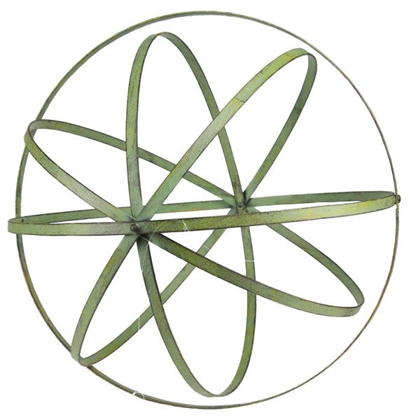 Green Wrought Iron Ball - 18"