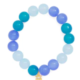 Multicolor Glass Bead Bracelet - Blue