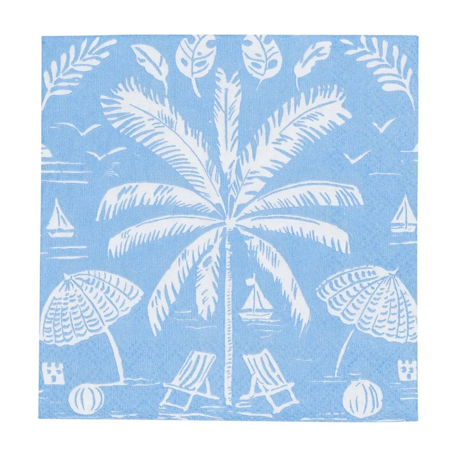 Cocktail Napkins - Palms and Parasols