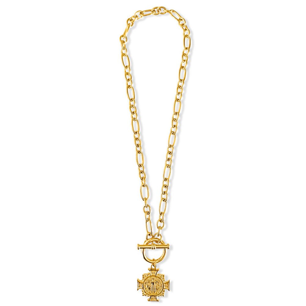 Zayn Toggle Chain Cross Necklace