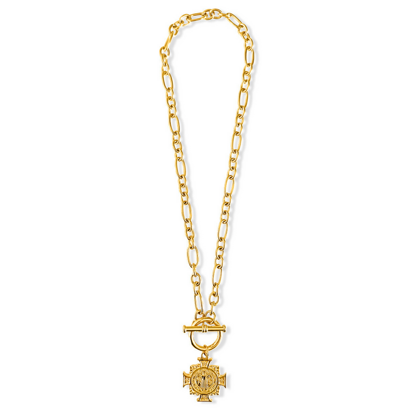 Zayn Toggle Chain Cross Necklace