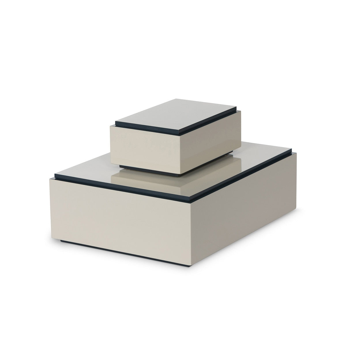 Balboa Bay Lacquered Box, Silk Linen