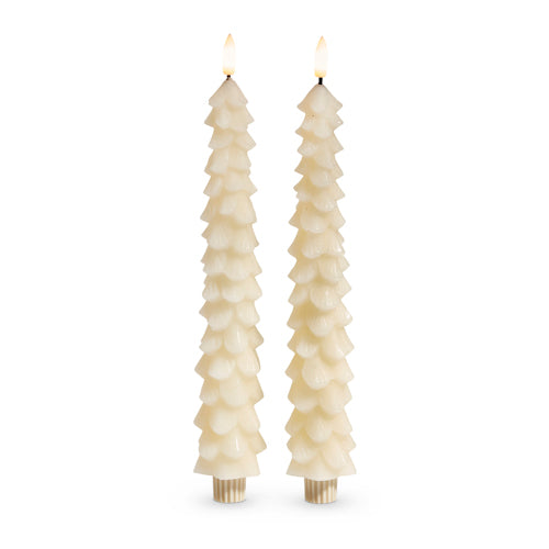 Taper Candles, White Tree 10.5"