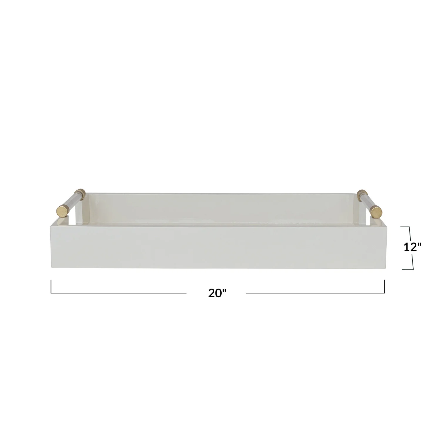 Lacquered Tray, White