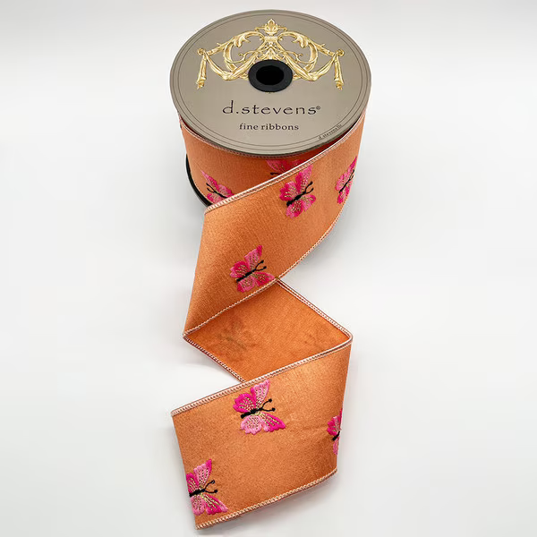 Ribbon Bolt - Embroidered Butterfly Ribbon 2.5"
