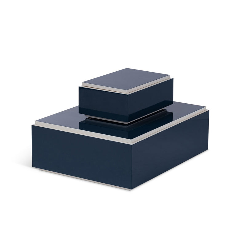 Balboa Bay Lacquered Box, Indigo Blue