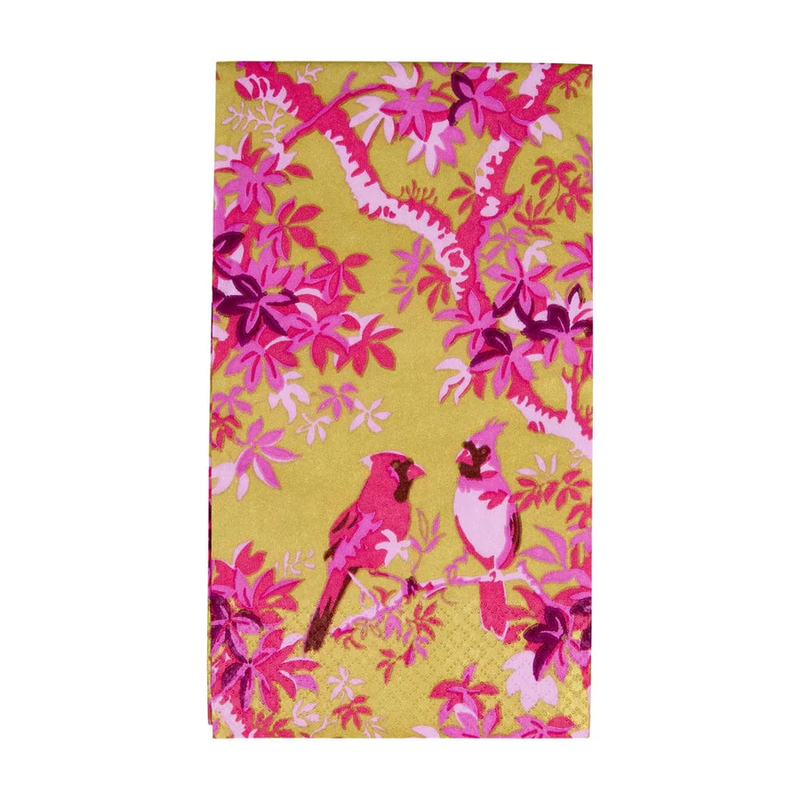 Scenic Songbirds rose gold guest towels