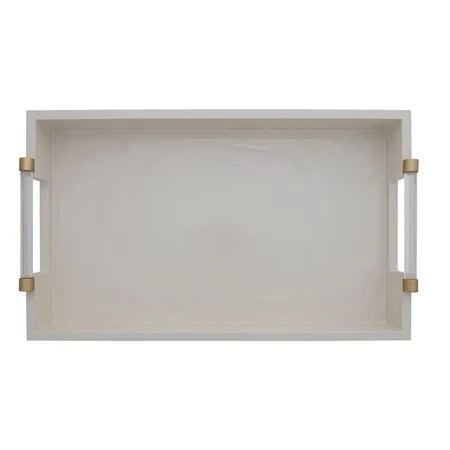 Lacquered Tray, White