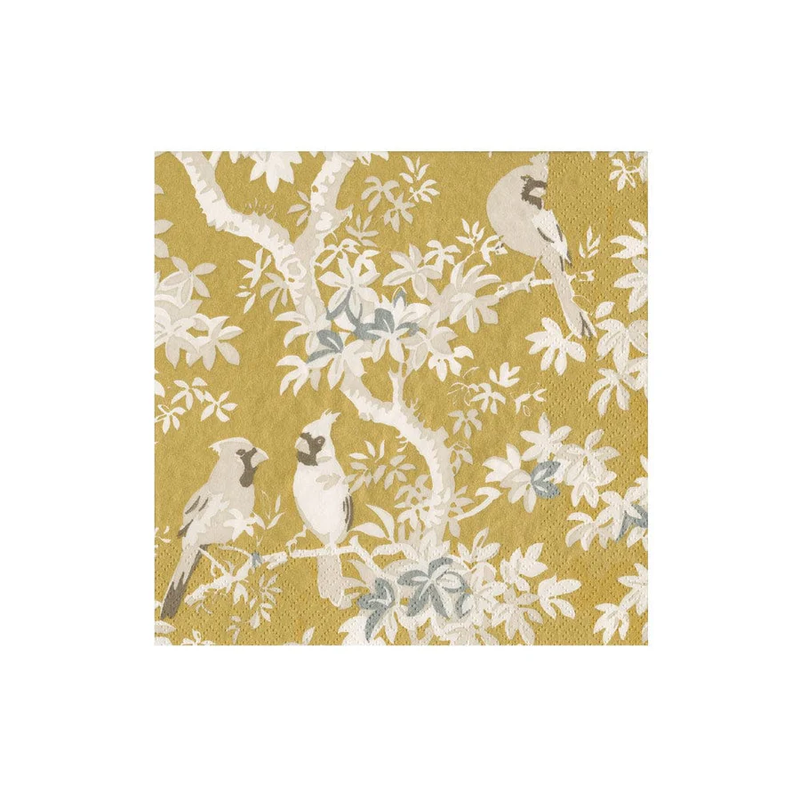 Scenic Songbird Ivory Cocktail Napkins