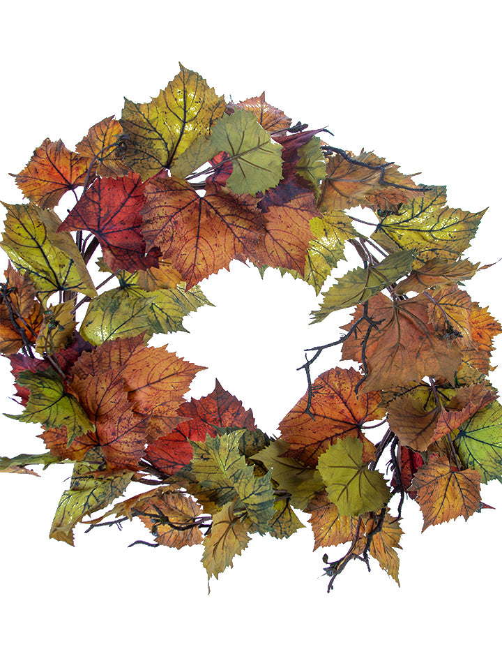 Fall Maple Leaf Wreath w/berry