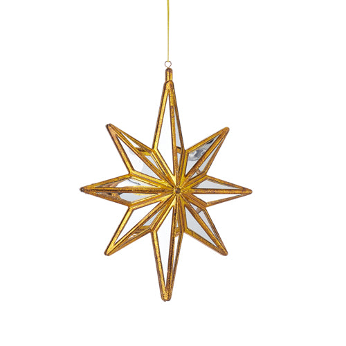 Mirrored Star Ornament 10.5"