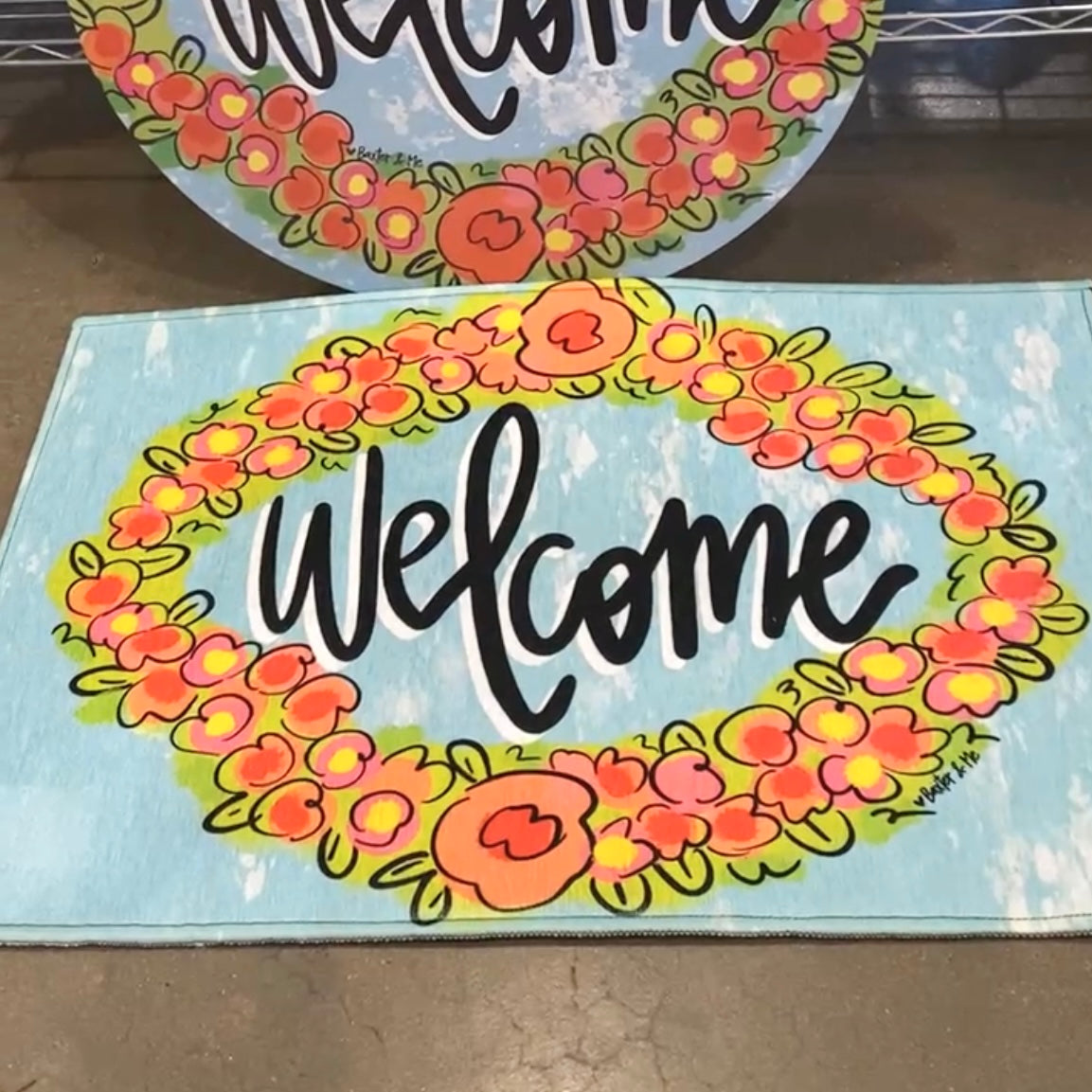 Welcome Little Flower Floormat