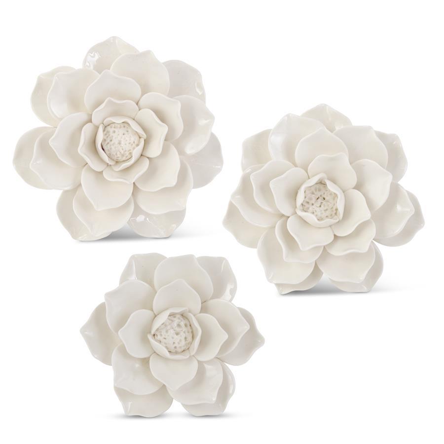Handcrafted White Ceramic Flowers