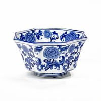 Blue and White Decorative Centerpiece Bowl