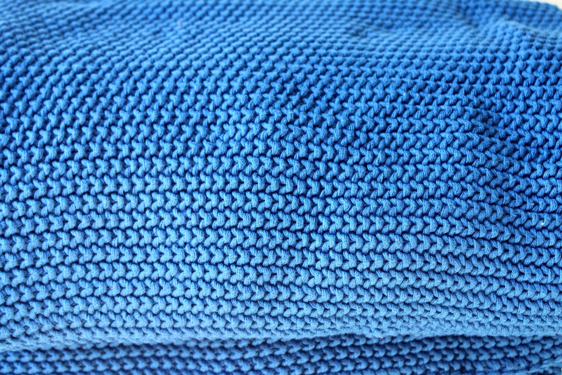 Varna Throw Blanket - Bright Blue