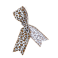 Linen Leopard Print Ribbon
