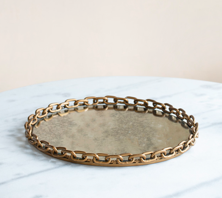 Mirror Tray with Chain