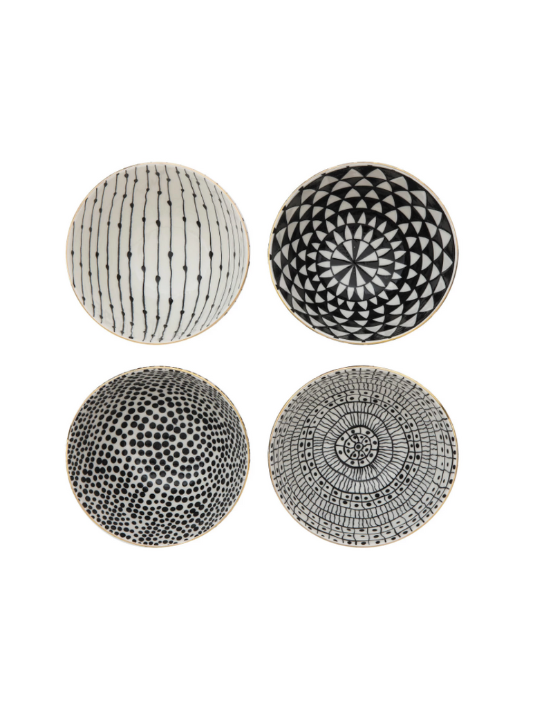 Stoneware Bowl - Black and White