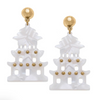 Gia Pagoda Earrings - Mother of Pearl