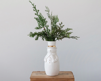 Stoneware Snowman Vase