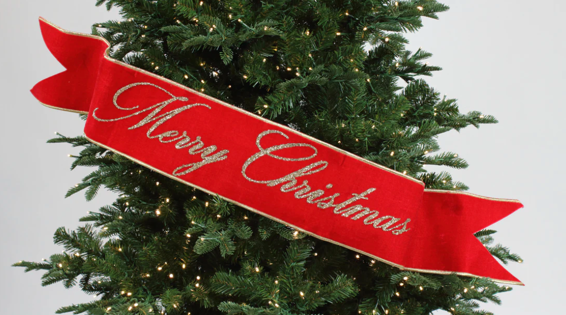 Red Merry Christmas Banner