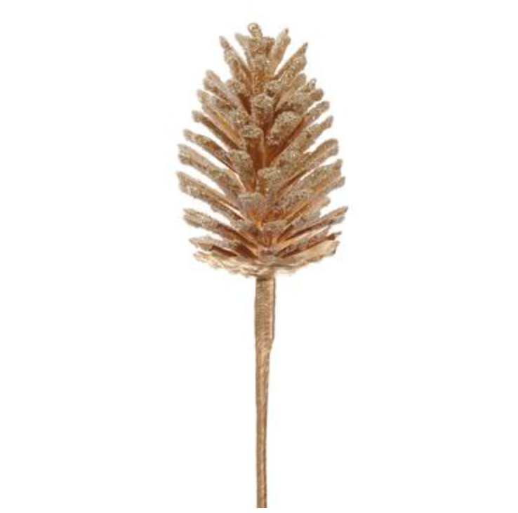Large Gold Pine Cone Pick
