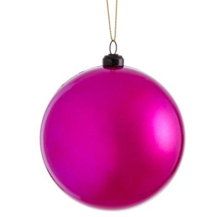 Pink Ball Ornament - 4"