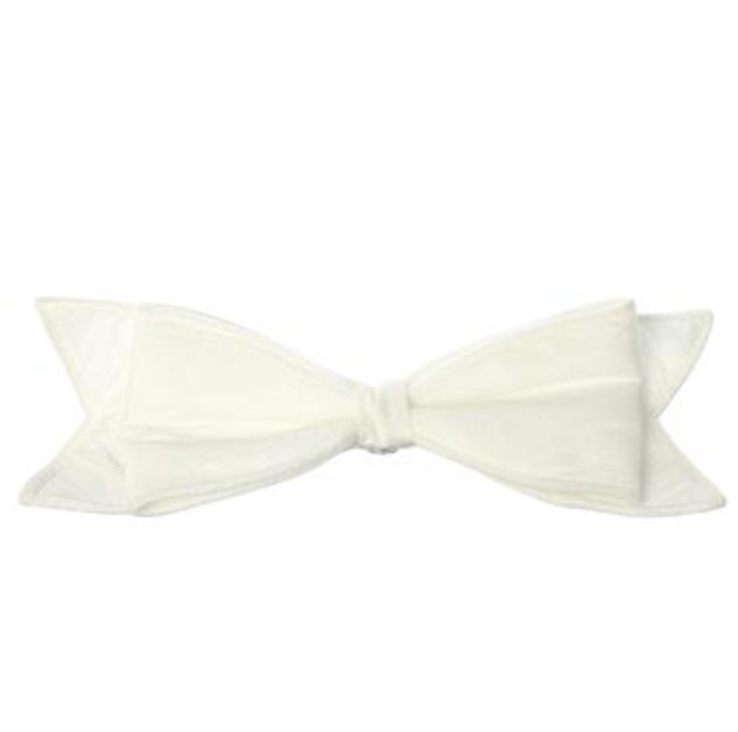 Big White Plush Bow Ornament