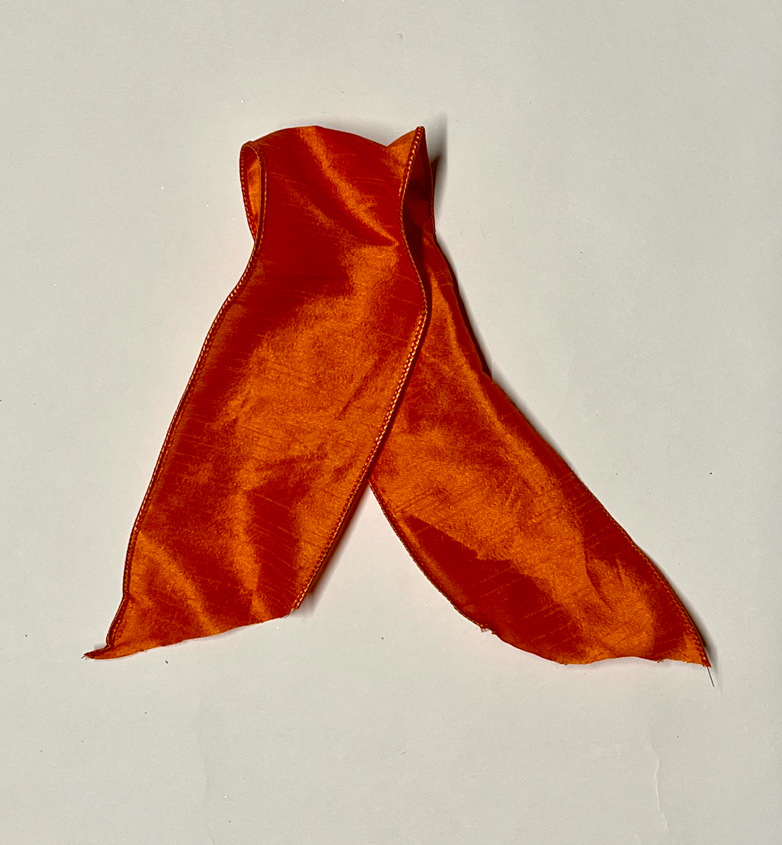 Dupioni Flame Tangerine Ribbon
