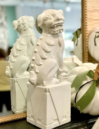 White Foo Dog Bookend
