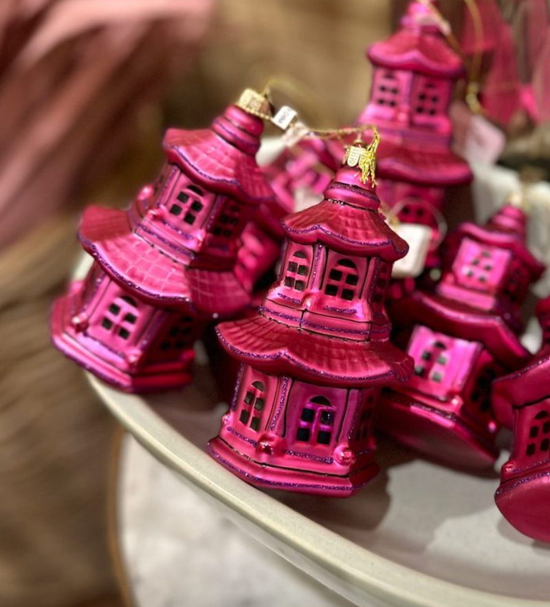 Pink Pagoda Ornament