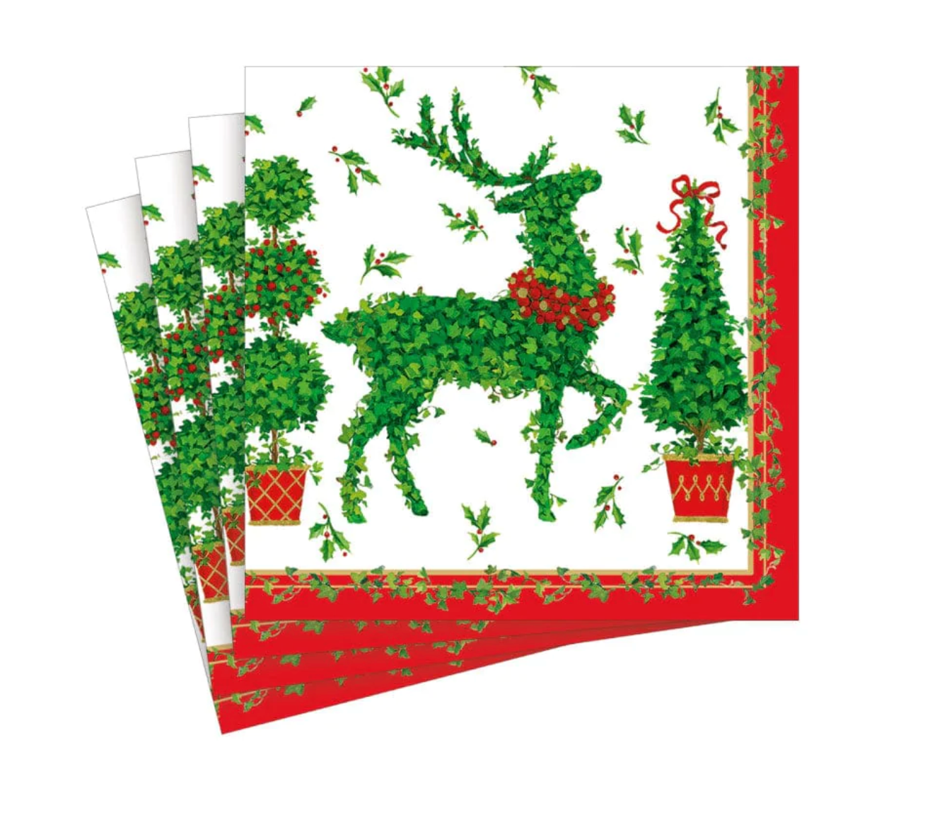 Animal Topiaries Cocktail Napkin