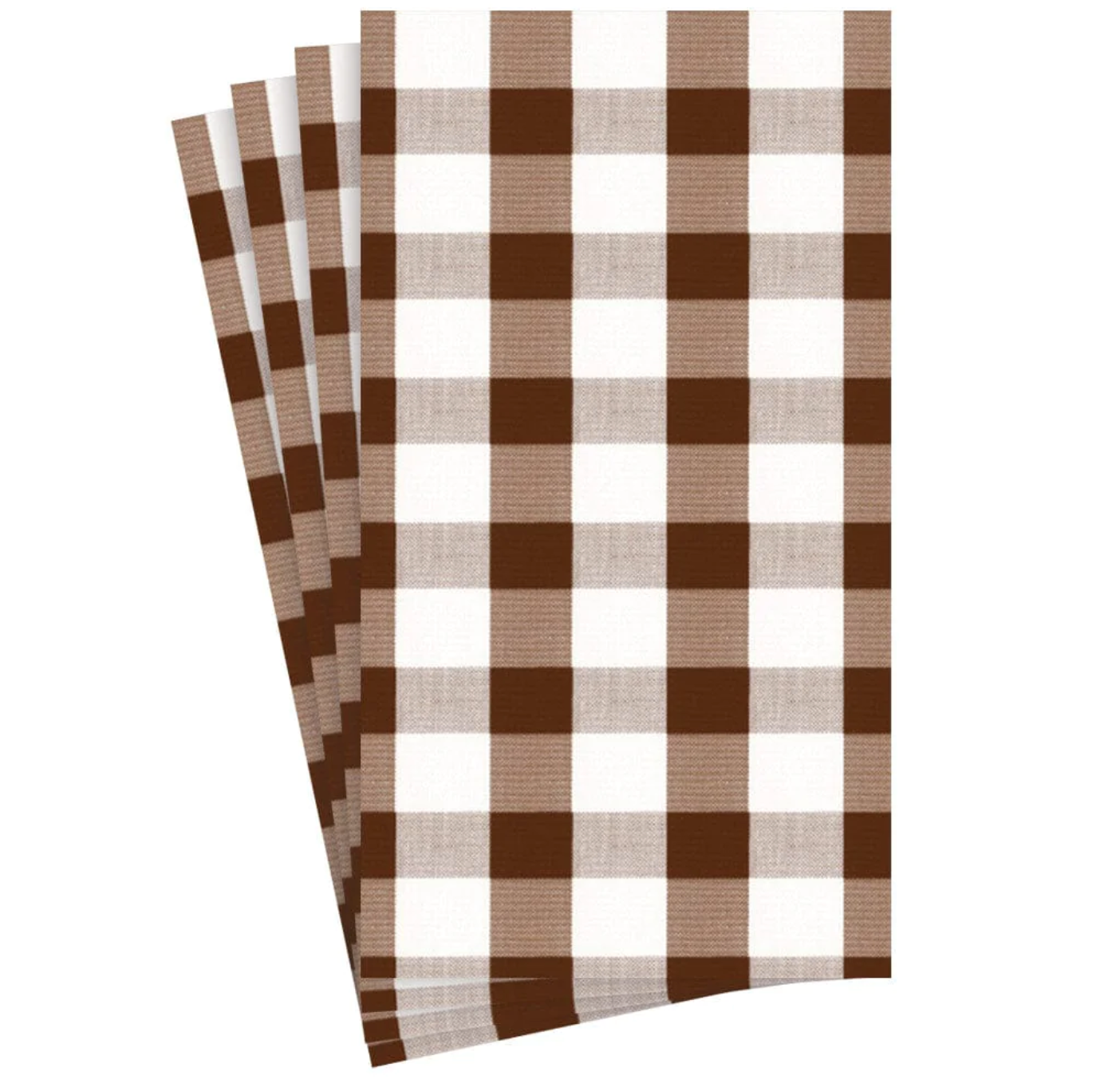 Chocolate Gingham Guest Towel Napkin