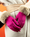 Bettina Gloves - Fuchsia and Mist