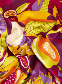Small Satin Square Scarf - Fruity Toucan