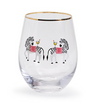 Animal Party Stemless Wine Glass