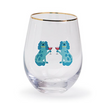 Animal Party Stemless Wine Glass