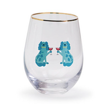 Animal Party Stemless Wine Glass
